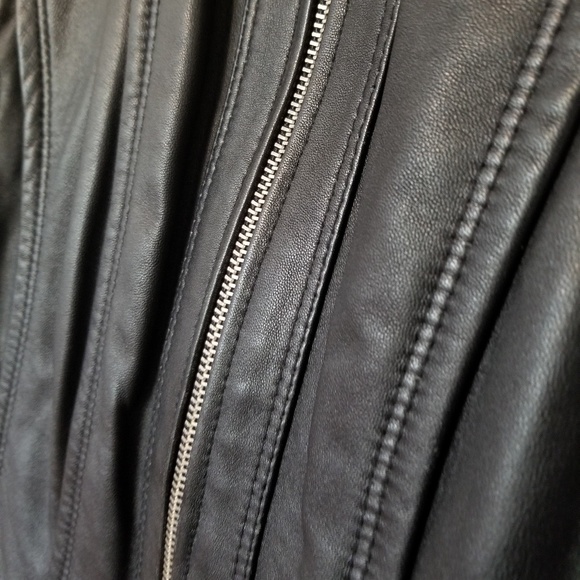 Kenneth Cole Black Leather Jacker Sz M - Picture 5 of 5